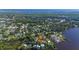 An aerial view of the neighborhood, showing the location of the house at 418 Acacia Cir, Port Orange, FL 32127