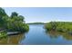 View of the canal from the dock at 418 Acacia Cir, Port Orange, FL 32127