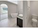 Bright bathroom with a modern tub and square vessel sink at 4209 Sw 33Rd St, Ocala, FL 34474