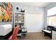 Bedroom featuring a closet, a shelf with decor, a window and a desk with a chair at 436 Skyview Pl, Chuluota, FL 32766