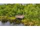 Aerial view of community observation deck overlooking a lake, surrounded by trees and lush vegetation at 447 Kehoe Blvd, Orlando, FL 32825