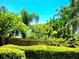 Lush backyard featuring tropical landscaping, providing a private and serene outdoor retreat at 5096 The Oaks Cir, Orlando, FL 32809