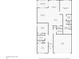 Floor plan for the house with labeled rooms and dimensions, showing the layout and flow at 522 Anne St, Deland, FL 32724