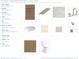 Hall bath elements including vanity cabinets, hardware, countertop, faucet, sink, tiles, shower fixtures, flooring and toilet at 8062 Timberwood Ln, Alafaya, FL 32825