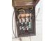 An old fuse box at 1047 Clay Blvd, Eustis, FL 32726