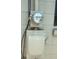 View of the home's external electrical meter and box at 1047 Clay Blvd, Eustis, FL 32726
