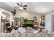 Bright living room featuring a ceiling fan, and comfortable seating arrangement at 1165 Baltic Ln, Winter Springs, FL 32708