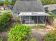 Aerial view of backyard with screened lanai and lush landscaping, a private retreat at 1751 Chatham Cir, Apopka, FL 32703