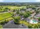 Lush property with a pond, pool, hot tub, and nearby roadway showcasing the attractive landscaping and community at 1751 Chatham Cir, Apopka, FL 32703