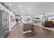 Modern kitchen featuring stainless steel appliances and a large central island at 1789 Chatsworth Cir, St Cloud, FL 34771