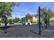 Community playground offers various slides and swings for neighborhood enjoyment at 2183 Leather Fern Dr, Ocoee, FL 34761