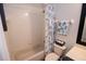 Standard bathroom featuring a tub-shower combination, toilet, and vanity at 2241 Retreat View Cir, Sanford, FL 32771