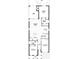 First floor floorplan showing kitchen, living room, dining room, a bedroom, garage, lanai and porch at 2325 Salty Winds Way, Kissimmee, FL 34747