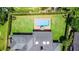 Overhead view of home showcasing the pool, brick patio, and meticulous landscaping at 2527 Shrewsbury Rd, Orlando, FL 32803