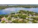 Aerial view shows the layout of the property with a brick driveway and outlined boundary lines at 2527 Shrewsbury Rd, Orlando, FL 32803