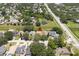 Aerial view of home in residential neighborhood, close to community pond and park at 7939 Winter Song Dr, Orlando, FL 32825