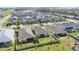 Aerial view of a residential neighborhood showcasing well-maintained homes, landscaping, and community layout at 913 Sabal Breeze Ln, Apopka, FL 32703