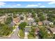 A beautiful home in a community with mature trees and manicured lawns from above at 1044 Dees Dr, Oviedo, FL 32765