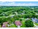 Expansive aerial shot of homes nestled among mature trees and scenic landscaping in a residential neighborhood at 1113 Canopy Oaks Dr, Minneola, FL 34715