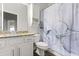 Bathroom featuring a vanity with a granite countertop, toilet and shower at 3363 Morelyn Crest Cir, Orlando, FL 32828