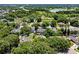 Aerial view of a neighborhood, showing tree-lined streets, manicured lawns and lush greenery at 3618 Pompano Ct, Gotha, FL 34734