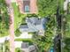 An aerial view of a home showing its pool and backyard bordered by a canal, perfect for waterfront living at 413 Harbour Oaks Pointe Dr, Edgewood, FL 32809
