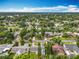 Overhead view of a quiet neighborhood showcases well-maintained homes surrounded by lush, mature trees on a sunny day at 4611 Cranston Pl, Orlando, FL 32812