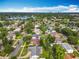 Picturesque aerial shot features a residential area with a lake and a city skyline in the distance under a clear blue sky at 4611 Cranston Pl, Orlando, FL 32812