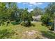 Backyard with in-ground pool, cultivated garden and mature landscaping with lush green grass at 473 Burnt Tree Ln, Apopka, FL 32712