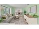Inviting living room showcasing stylish decor, comfortable seating, and an open layout to the dining area at 473 Burnt Tree Ln, Apopka, FL 32712