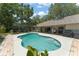 Inviting backyard pool with screened enclosure and an expansive patio area perfect for outdoor entertaining at 473 Burnt Tree Ln, Apopka, FL 32712