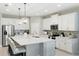 Bright kitchen featuring a large center island, stainless steel appliances, and white cabinetry at 5314 Golden Apple Dr, Winter Garden, FL 34787