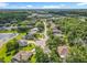 Aerial view of a lush neighborhood with mature trees and well-maintained homes at 5489 Glen Oak Place, Sanford, FL 32771