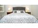 Bedroom showcasing upholstered headboard, white comforter, lamps, and matching nightstands at 8066 Ludington Cir, Orlando, FL 32836