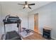Workout room featuring a sliding barn door at 965 Maypole Dr, Apopka, FL 32703