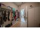 Large closet with shelving and storage, ideal for organizing clothes, shoes and accessories at 9863 Summerlake Groves St, Winter Garden, FL 34787