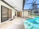 The inviting screened patio offers access to a pool, ideal for enjoying a swim on a sunny day at 10018 Chesham Dr, Orlando, FL 32817