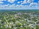 Wide aerial view of a well-maintained neighborhood featuring tree-lined streets and neatly arranged homes at 205 9Th St, St Cloud, FL 34769