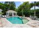 Resort-style backyard with pool, spa, and outdoor kitchen, perfect for entertaining at 2211 Azalea Pl, Winter Park, FL 32789
