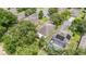 An aerial view of the property nestled within a lush, green neighborhood at 30308 Cheval St, Mount Dora, FL 32757