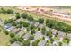Aerial view of a community with houses and green trees near a construction site at 30308 Cheval St, Mount Dora, FL 32757