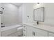 Modern bathroom with sleek vanity, sink, and shower combo at 4572 Sw 149Th St, Ocala, FL 34473