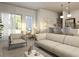 Bright living room with contemporary furnishings, large windows, and an adjacent workspace at 4572 Sw 149Th St, Ocala, FL 34473