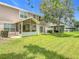 Well-maintained backyard with a lush green lawn and mature trees, creating a serene outdoor space at 533 Mount Olympus Blvd, New Smyrna Beach, FL 32168