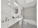 Stylish bathroom featuring a double vanity and modern tile shower at 5460 Se 28Th St, Ocala, FL 34480