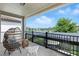 Relaxing balcony area features seating, views of the lake, and sunny skies at 7613 Wandering Way, Orlando, FL 32836