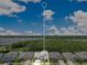 A beautiful home with an expansive tree-filled space to the back, shown in this aerial view at 9426 Launch Point Rd, Orlando, FL 32832