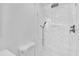Modern bathroom featuring glass shower enclosure with shower head and handheld shower at 2601 Telstar Ave, Orlando, FL 32805