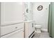 Bright bathroom with modern vanity and sink, and coordinated decor at 2926 Carriage Dr, South Daytona, FL 32119