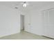 Bedroom with a ceiling fan and a view into the hallway and closet at 1322 Ravida Woods Dr, Apopka, FL 32703